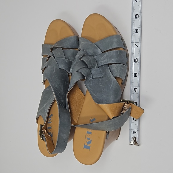 Korks Woven Leather Stud Platform Sandals Size 9 - Picture 13 of 14